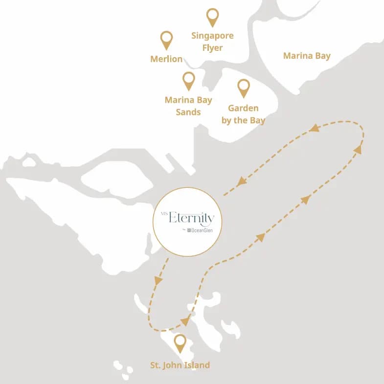 MS Eternity voyage route